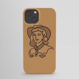 Cowgirl in Dusty Brown iPhone Case