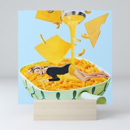 Cheese Dreams (Blue) Mini Art Print