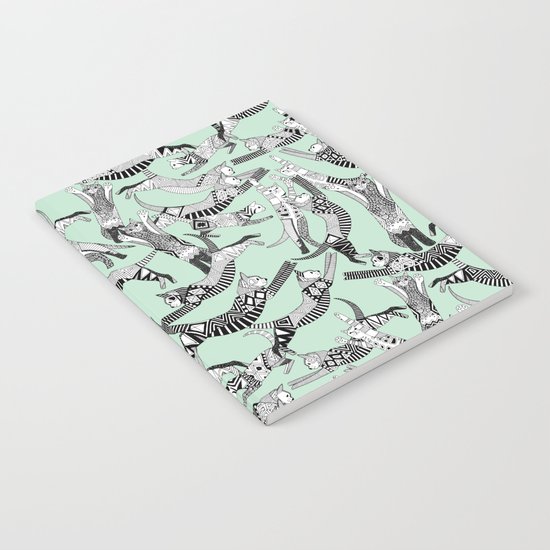 cat party mint Notebook