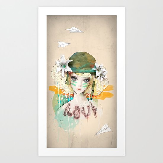 War girl Art Print