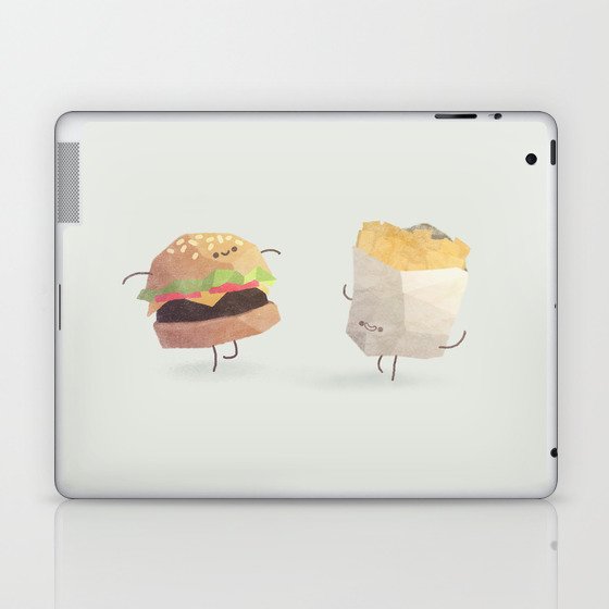 Burger and fries Laptop & iPad Skin