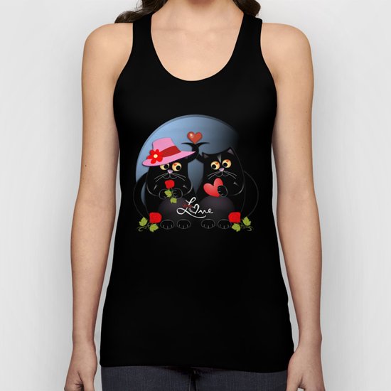 Cats in Love Unisex Tank Top