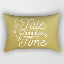 Tale As Old As Time - Beauty and the Beast (gold) Rectangular Pillow