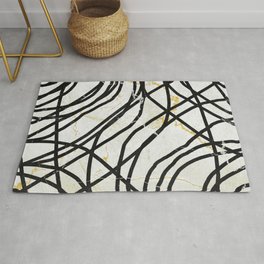 Abstract Mess - minimal, marbled, simple, modern design Area & Throw Rug