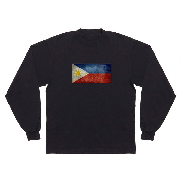 Philippines Grungy flag Long Sleeve T Shirt