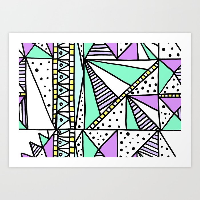 Geometry love Art Print