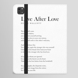 Love After Love - Derek Walcott Poem - Literature - Typography Print 1 iPad Folio Case