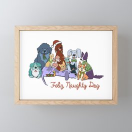 Feliz Naughty Dog Framed Mini Art Print