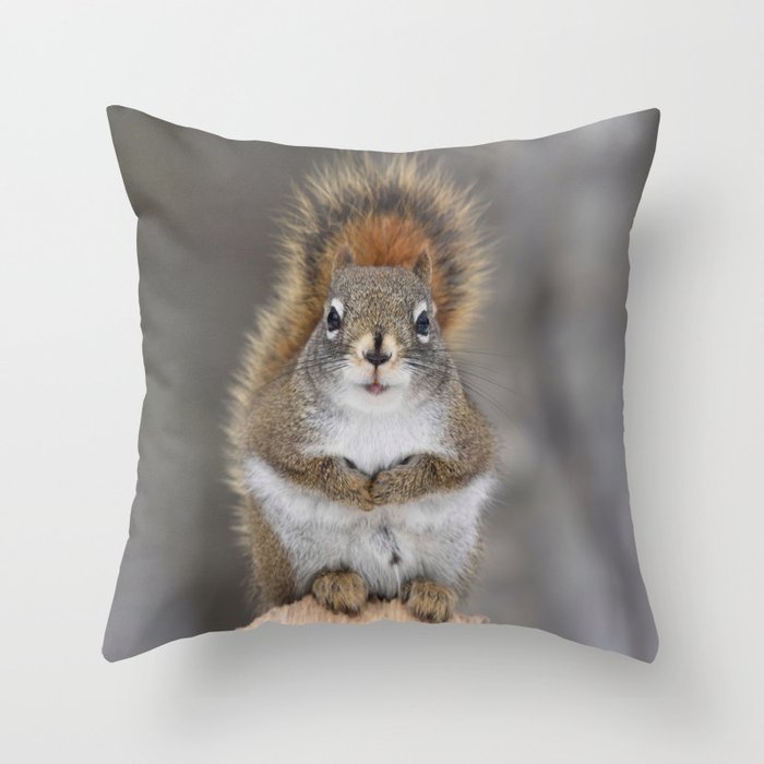 Woodland Forest Furry Friend  Throw Pillow