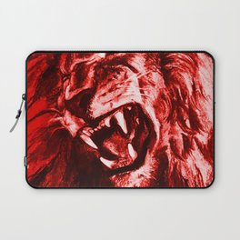 Panthera Leo Carboneum - Red Laptop Sleeve