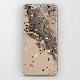 USA, Oakland City Map - Terrazzo Collage iPhone Skin