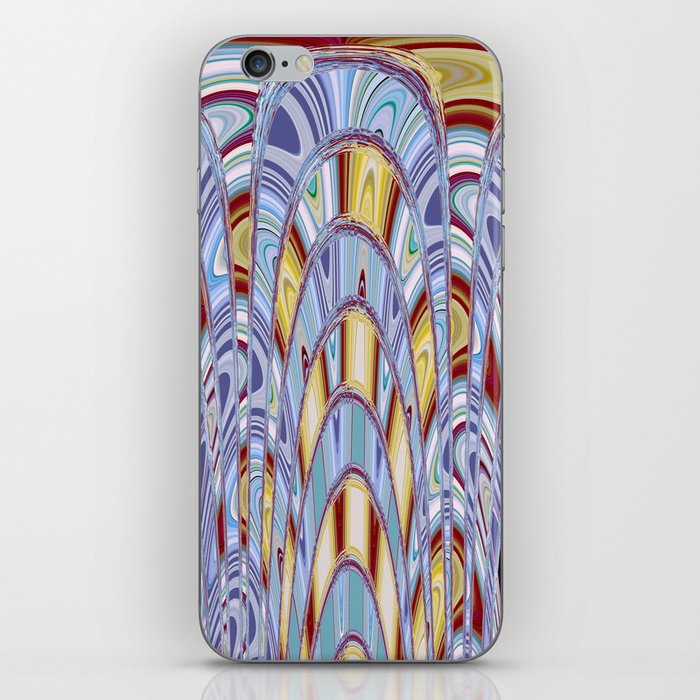Kaleidoscopic Abstraction in Violet And Yellow iPhone Skin