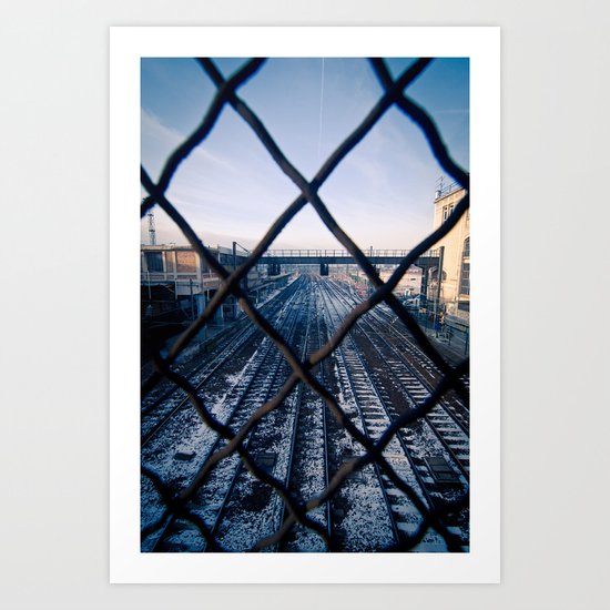 Paris Train Tracks Art Print