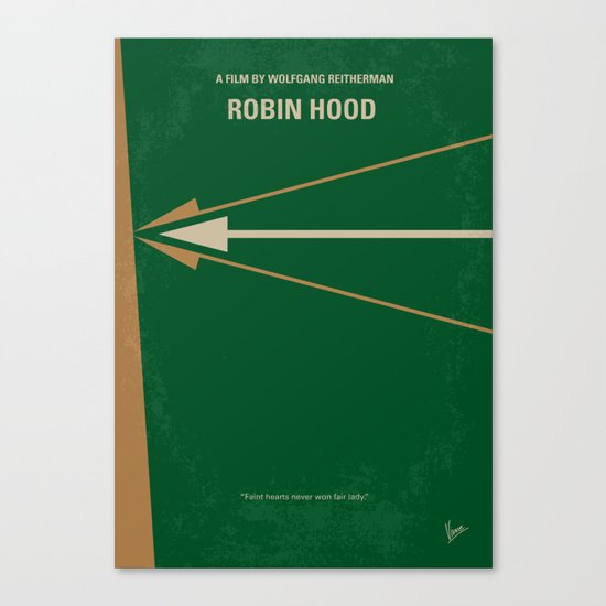 No237 My Robin Hood minimal movie poster Canvas Print