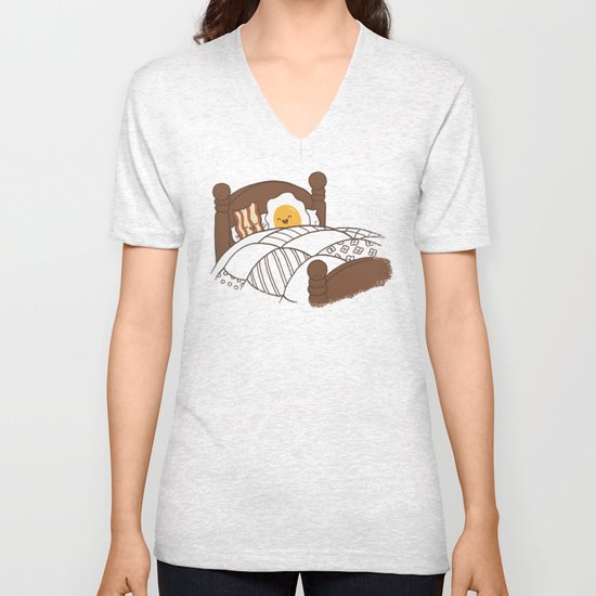 Breakfast In Bed Unisex V-Neck