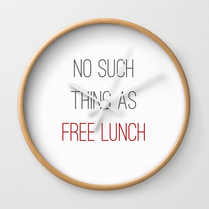 FREE LUNCH 2 Wall Clock