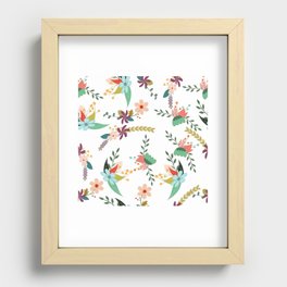 Floral Repeat Pattern 22 Recessed Framed Print