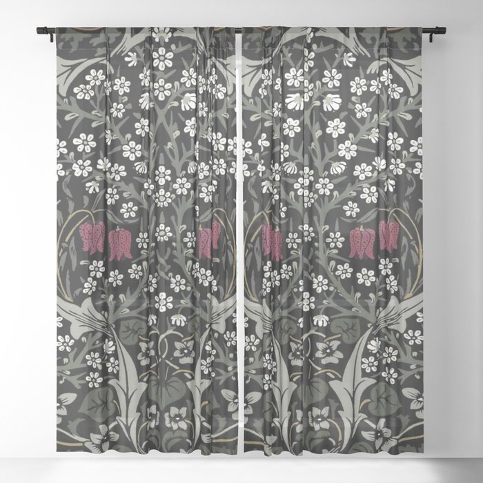 William Morris Vintage Blackthorn Forest Berry Sheer Curtain