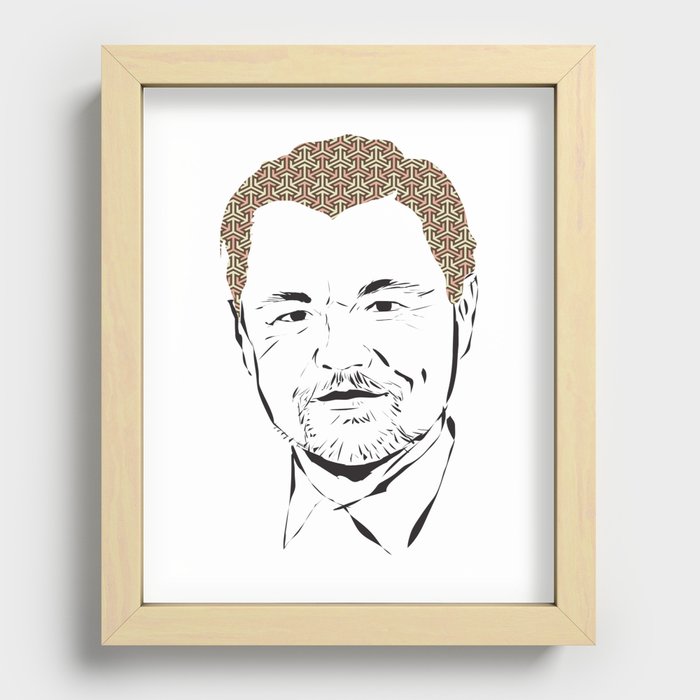 Di Caprio portrait Recessed Framed Print
