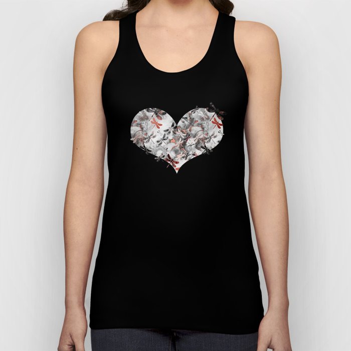 Dragonfly Lullaby in Marble and Rose Gold Tank Top