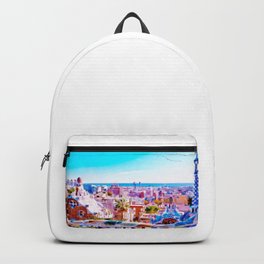 Park Guell Watercolor painting Backpack