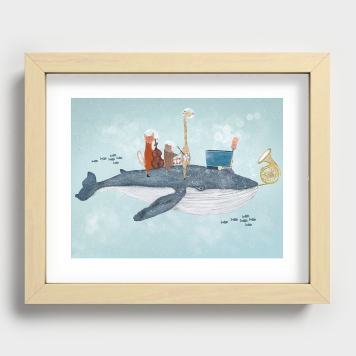 whale song Recessed Framed Print