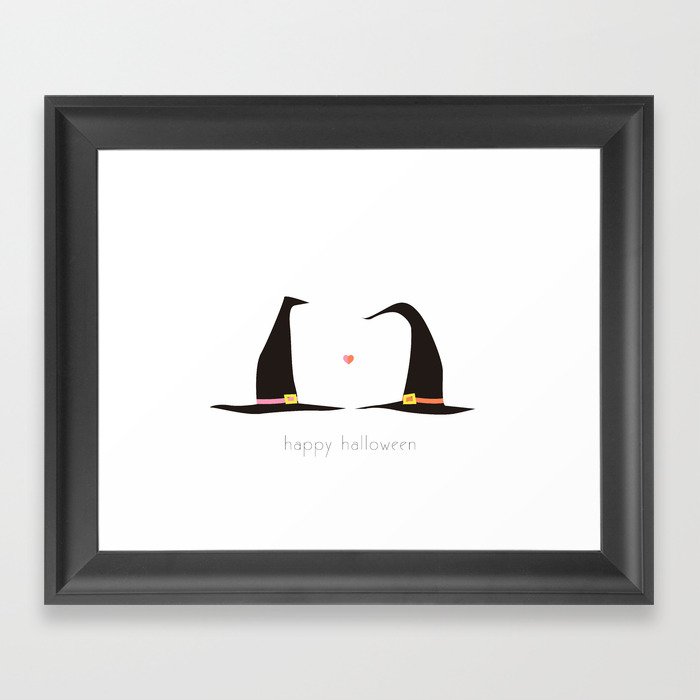 Happy Halloween, witches! Framed Art Print