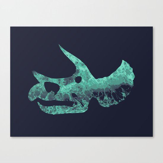 Triceratops Skull Canvas Print