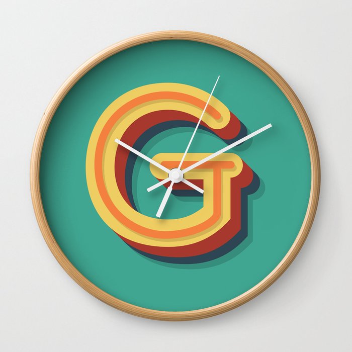 The Letter G Wall Clock