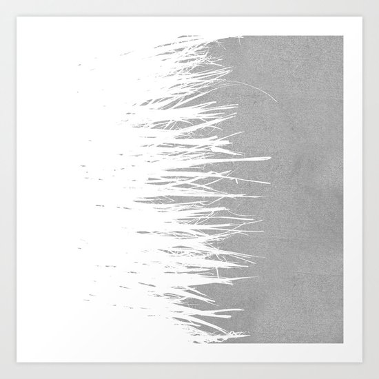 Concrete Fringe White Side Art Print