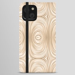 Glam Light Gold Metallic Swirl Texture iPhone Wallet Case