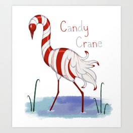 Candy Crane Art Print