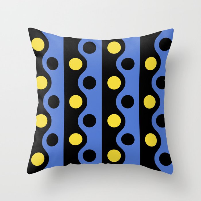 Retro Modernist Pattern 533 Throw Pillow