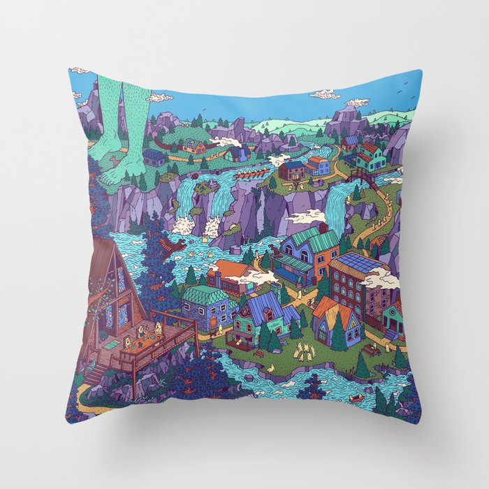 Try Not to Step on Anything This Time Throw Pillow