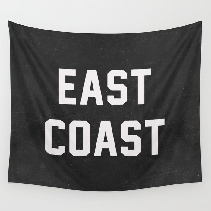 East Coast - black Wall Tapestry