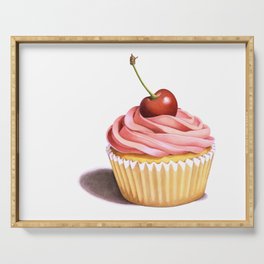 Perfect Pink Cupcake Serving Tray