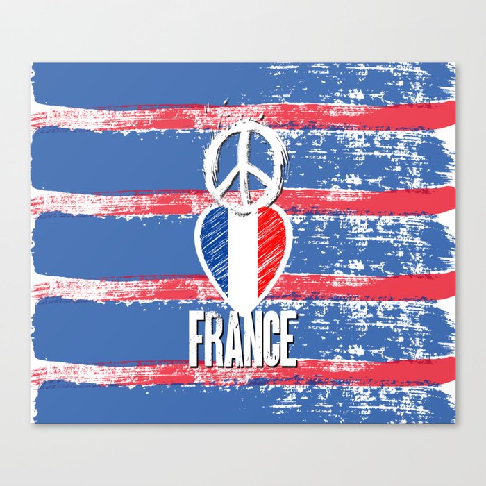 Peace, Love, France Canvas Print