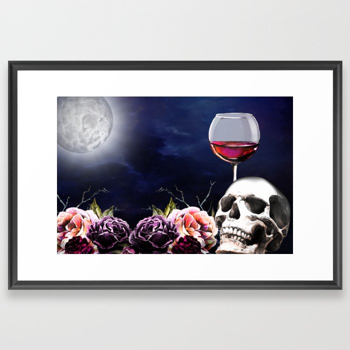 Wine and Roses Framed Art Print