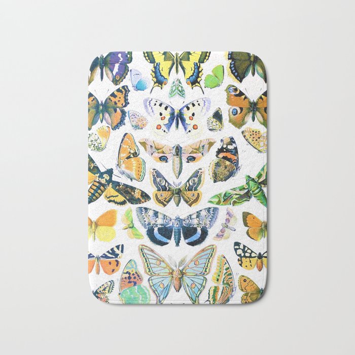 Adolphe Millot "Butterflies" 1. Bath Mat