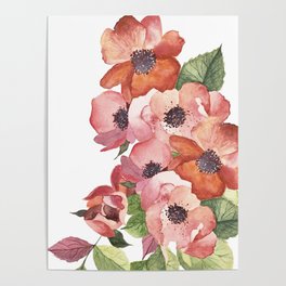 Flowers illustration Poster