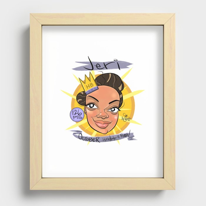 Jeri! October Honeybadger Of the Month! Recessed Framed Print