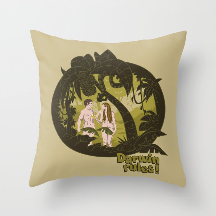 theory of evolution Throw Pillow