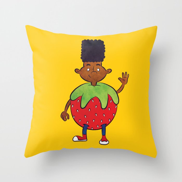 Strawberry Gerald  Throw Pillow