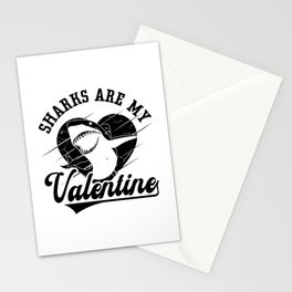Sharks Are My Valentine Dive Freediver Freediving Stationery Card