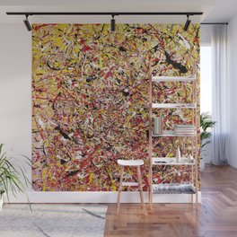 TENDER SUN - Jackosn Pollock style drip painting art design, dripping design, splash patern modern art Wall Mural