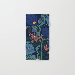 Klimt flower dark blue Hand & Bath Towel