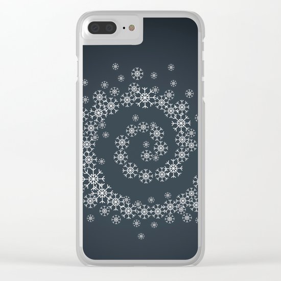 snowflakes Clear iPhone Case