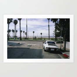 Vintage Porsch 9 11,  Venice Beach, Los Angeles, California Leica M Art Print