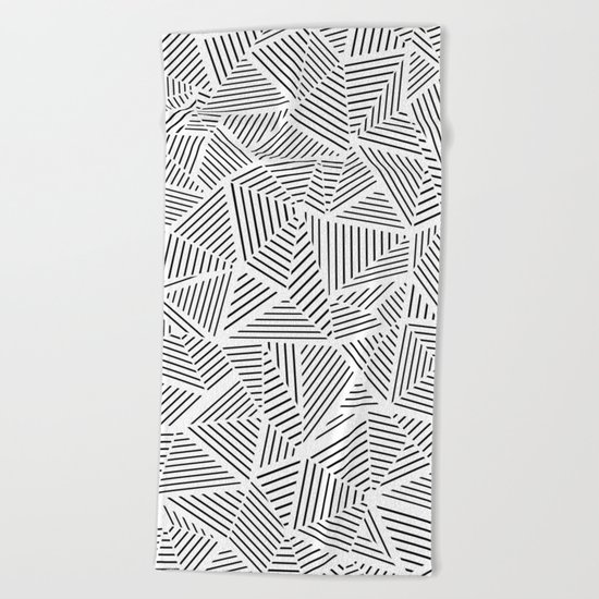 Abstraction Linear Inverted Beach Towel