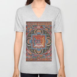 Mandala of Jnanadakini - Tibetan Painting V Neck T Shirt